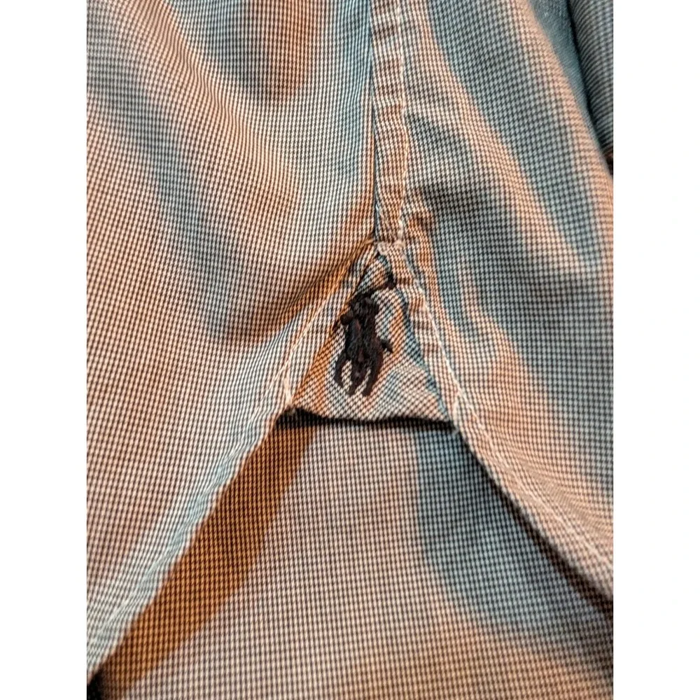 Polo Ralph Lauren Classic Fit Easy Care Micro Check Shirt Grey White 17 34/35